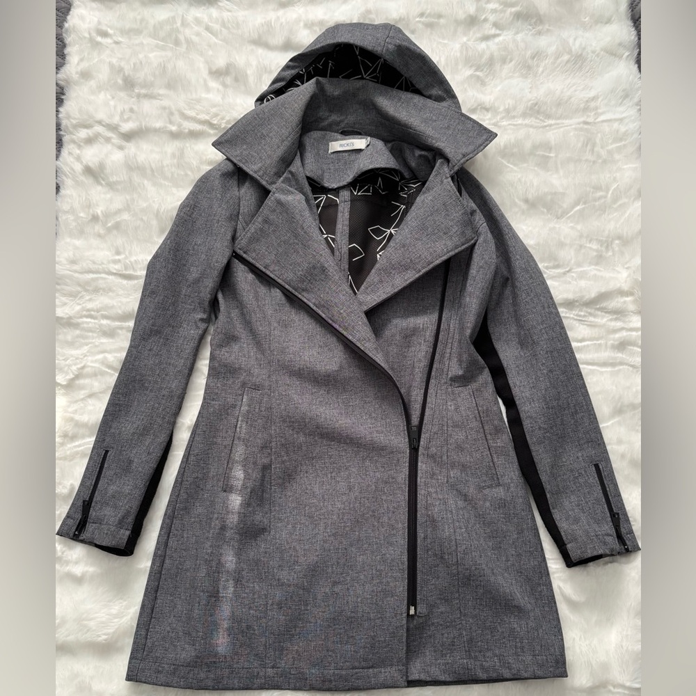 Ricki's Gray Trench Coat with Notched Lapel